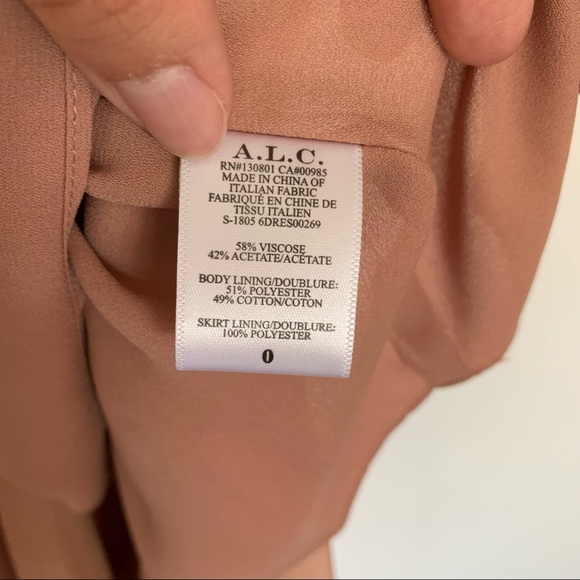 A.L.C. Roya Twist Waist Strapless Dress, in Rose - Picture 12 of 16